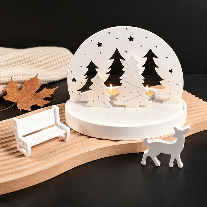 Candle Making Supplies Kit - Christmas Elk Tealight Candle Holder Silicone