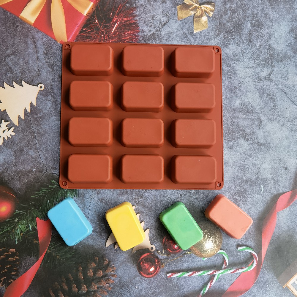 12 Cavity Square Silicone Soap - Candle Making Supplies Kit recension och pris