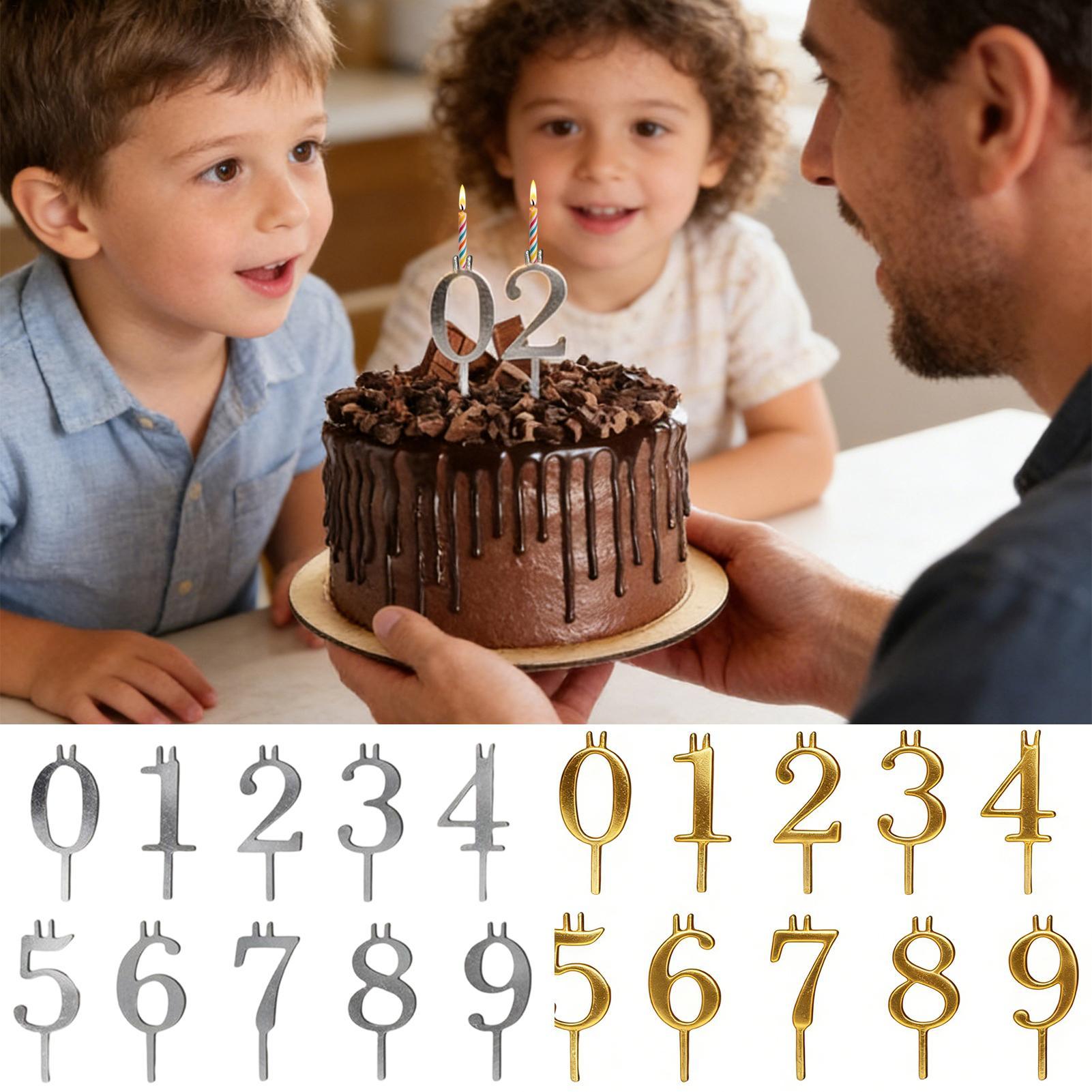10pcs 0-9 Number Cake Toppers  - Candle Making Supplies Kit recension och pris